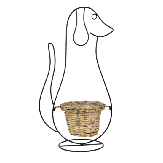 5Y0987 Bloempot Binnen Hond Zwart 35*22*67 cm 35*22*67 cm Zwart | 5Y0987 | Clayre & Eef 2