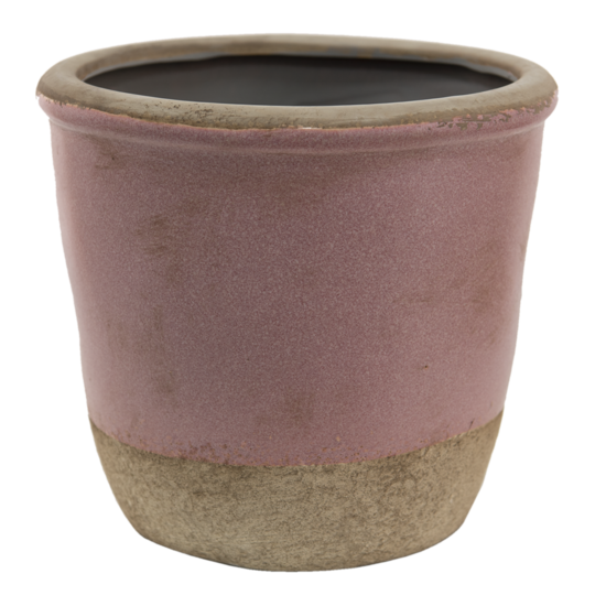 6CE1380XL Bloempot Binnen Roze, Beige ø 19*19 cm ø 19*19 cm Roze | 6CE1380XL | Clayre & Eef