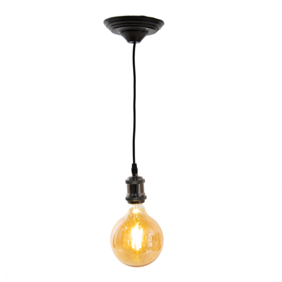 5LL-95Z Snoerpendel Zwart 150 cm E27/max 1*60W 150 cm E27/max 1*60W Zwart | 5LL-95Z | Clayre & Eef 1