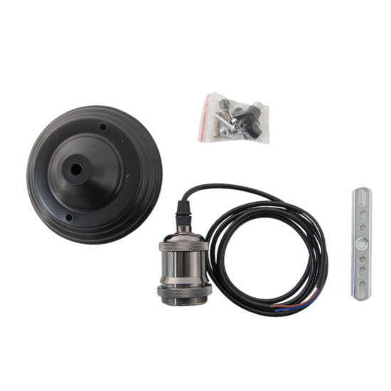 5LL-95Z Snoerpendel Zwart 150 cm E27/max 1*60W 150 cm E27/max 1*60W Zwart | 5LL-95Z | Clayre & Eef 2