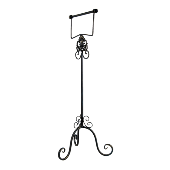 5Y0969 WC Rolhouder Staand Zwart 27*24*70 cm 27*24*70 cm Bruin | 5Y0969 | Clayre & Eef 1