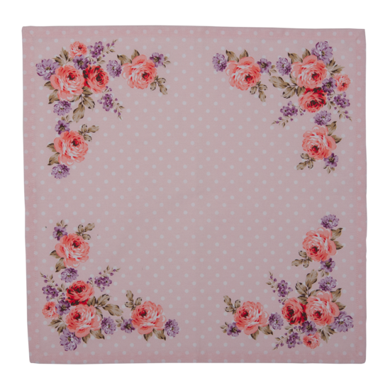 DTR43 Servetten Katoen (set v 6) Roze, Paars 40*40 cm 40*40 cm Roze | DTR43 | Clayre & Eef