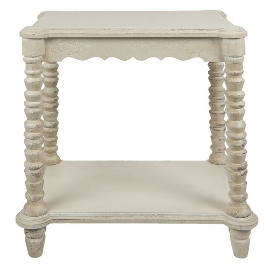 5H0529 Bijzettafel Wit 60*40*70 cm 60*40*70 cm Wit | 5H0529 | Clayre & Eef 1