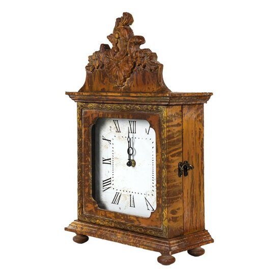 6KL0747 Tafelklok Bruin 27*12*44 cm 27*12*44 cm Bruin | 6KL0747 | Clayre & Eef 1