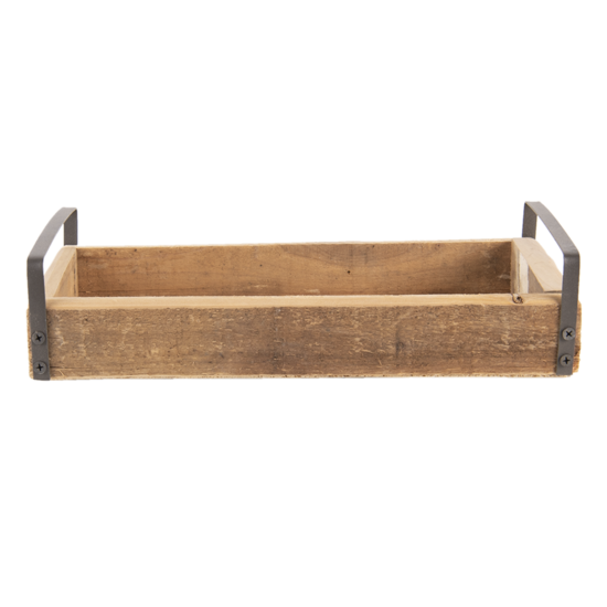 Clayre &amp; Eef   | Decoratief Dienblad set van 3 Bruin 35x20x5 / 30x15x5 / 25x10x5 cm | 6H2008