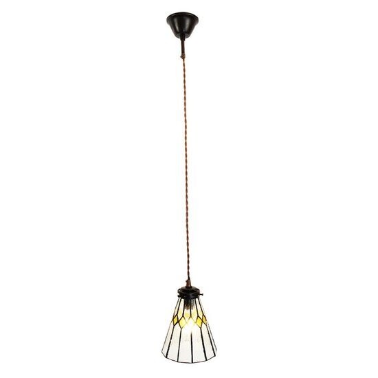 Clayre & Eef | Hanglamp Tiffany Transparant ø 15x115 cm E14/max 1x40W | 5LL-6194