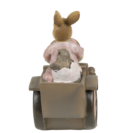 Clayre & Eef | Decoratie Konijn Roze, Beige 13x7x12 cm | 6PR3554