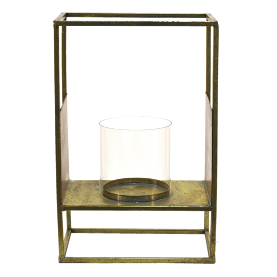 Clayre & Eef | Windlicht Koperkleurig 25x15x38 cm | 6Y4504
