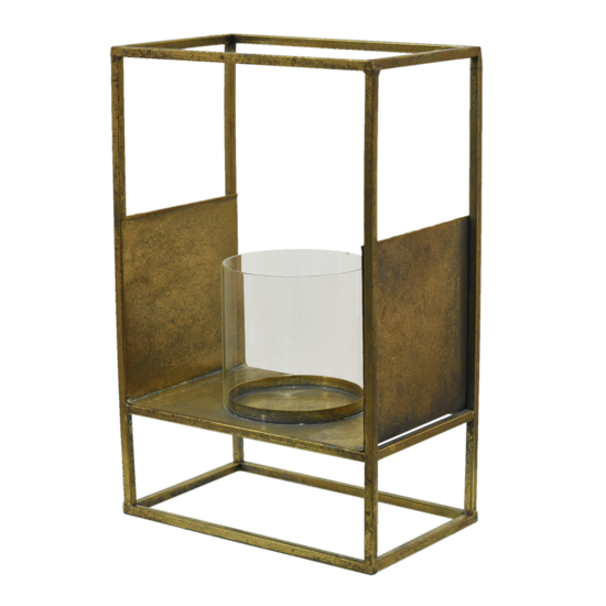 Clayre & Eef | Windlicht Koperkleurig 25x15x38 cm | 6Y4504