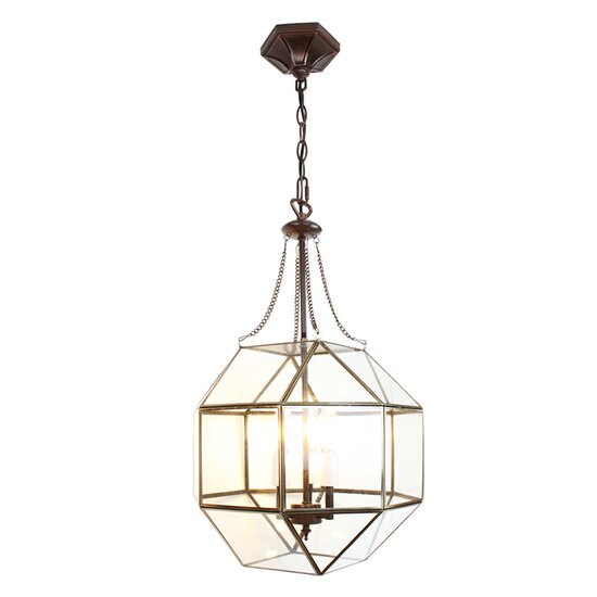 Clayre & Eef | Hanglamp Transparant 40x40x190 cm E14/max 3x40W | 5LL-9343