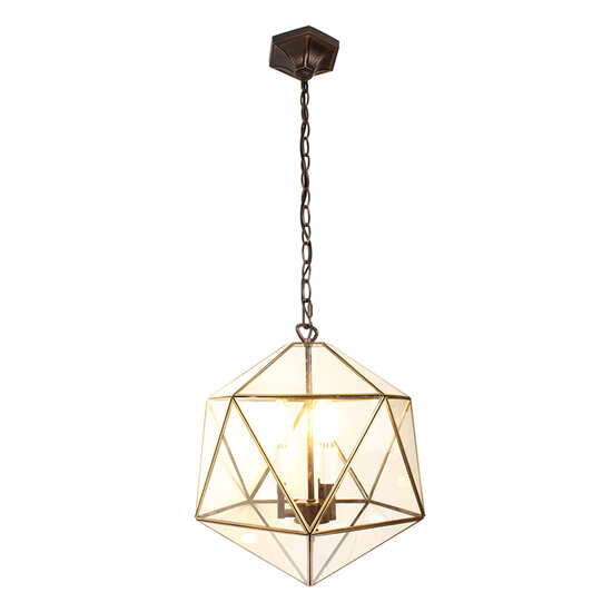 Clayre & Eef | Hanglamp Transparant 40x40x145 cm E14/max 3x40W | 5LL-9346