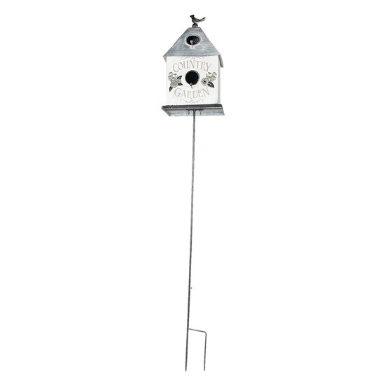 Clayre & Eef | Tuinsteker Grijs, Wit 18x13x109 cm | 5Y1010