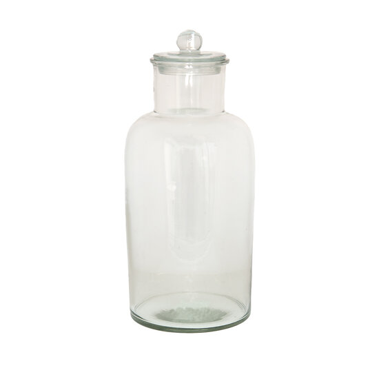 Clayre & Eef | Voorraadpot Deksel Transparant ø 15x35 cm | 6GL3541