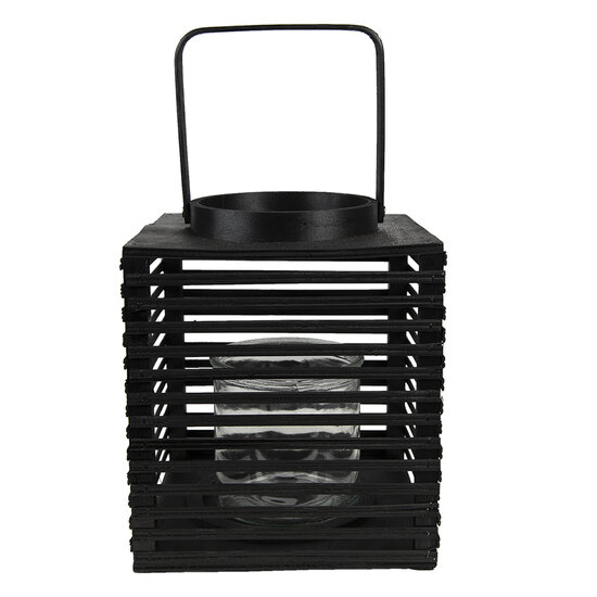 Clayre & Eef | Windlicht Zwart 21x21x25 cm | 6RO0586L