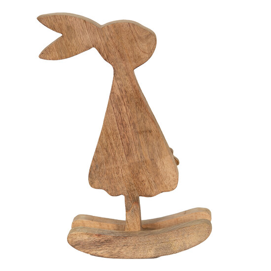 Clayre & Eef | Decoratie Beeld Konijn Bruin, Roze 17x7x30 cm | 6H2151L