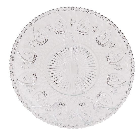 Clayre & Eef | Servies Dinerbord Transparant ø 22x2 cm | 6GL0226