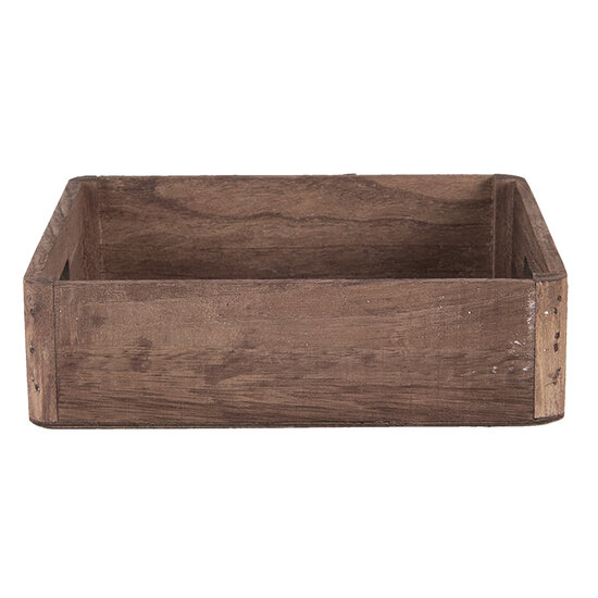 Clayre & Eef | Decoratief Dienblad set van 3 Bruin 24x24x6 / 20x20x6 / 16x16x6 cm | 6H2006