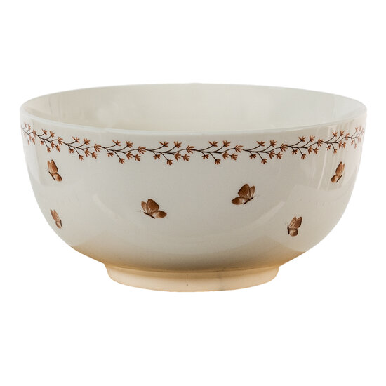 Clayre & Eef | Soepkom Beige Bruin ø 14x7 cm / 500 ml | REBBO