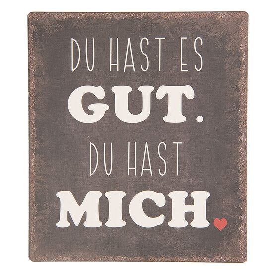 Clayre & Eef | Tekstbord Zwart 13x1x15 cm | 6Y3654D