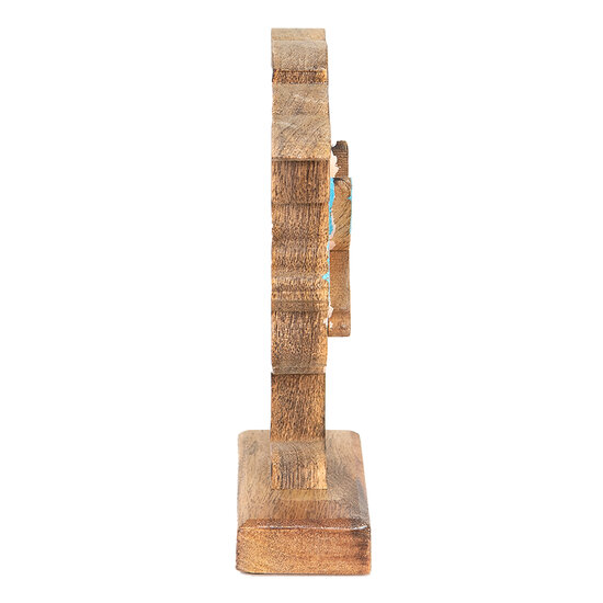 Clayre & Eef | Decoratie Beeld Konijn Bruin, Roze 15x6x22 cm | 6H2152