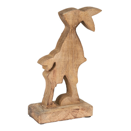 Clayre & Eef | Decoratie Beeld Konijn Bruin, Blauw 12x6x22 cm | 6H2153