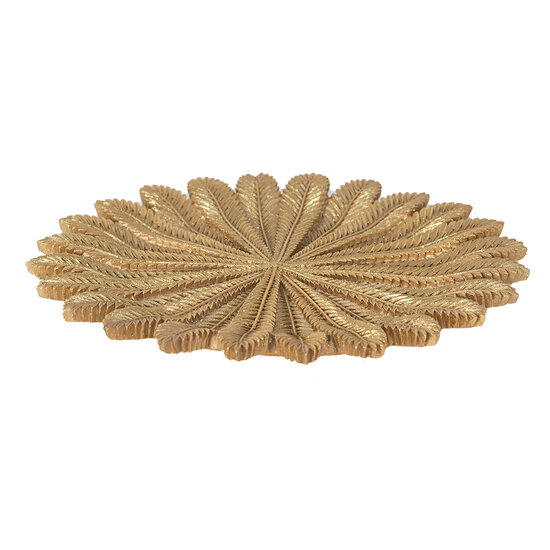 Clayre & Eef | Decoratie schaal Goudkleurig ø 25x1 cm | 6PR4777