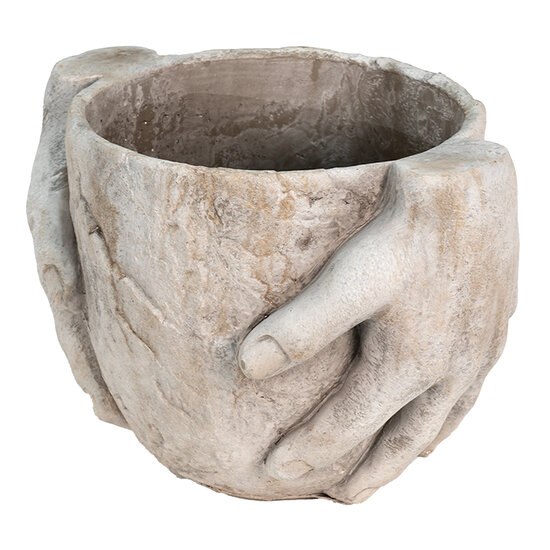 Clayre & Eef | Bloempot Binnen Grijs 25x18x17 cm | 6TE0391L