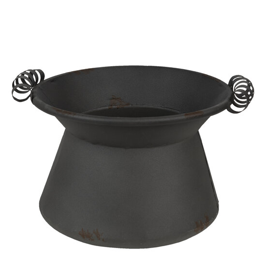 Clayre & Eef | Bloempotten Binnen Set van 2 Grijs ø 28x20 cm / ø 22x16 cm | 6Y4649