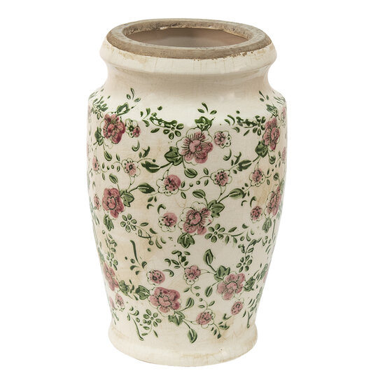 Clayre & Eef | Decoratie Vaas Roze, Beige ø 15x26 cm | 6CE1443S