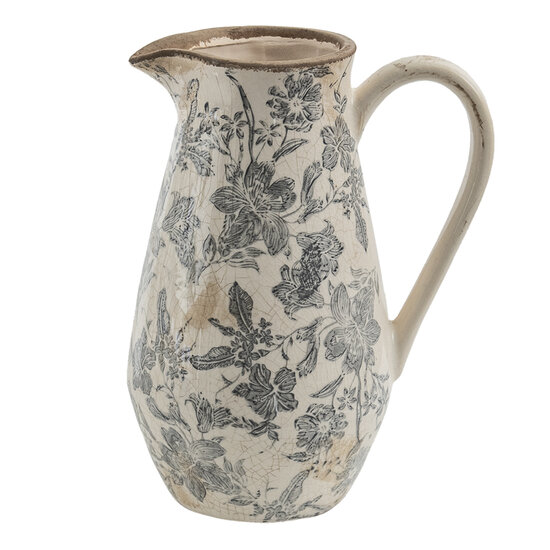 Clayre &amp; Eef   | Decoratieve Schenkkan Grijs, Beige 20x14x25 cm | 6CE1444M