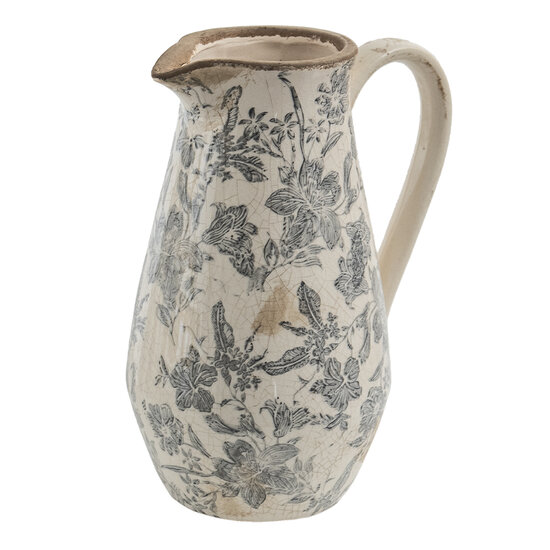 Clayre &amp; Eef   | Decoratieve Schenkkan Grijs, Beige 20x14x25 cm | 6CE1444M