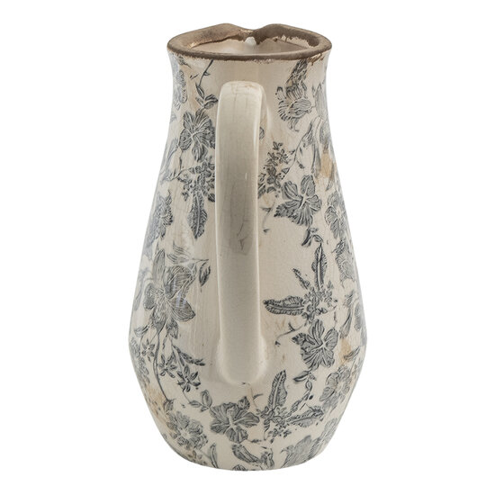 Clayre &amp; Eef   | Decoratieve Schenkkan Grijs, Beige 20x14x25 cm | 6CE1444M