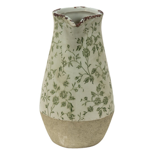Clayre &amp; Eef   | Decoratieve Schenkkan Groen Beige 20x14x25 cm | 6CE1453M