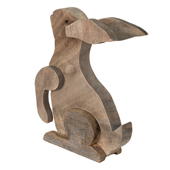 Clayre & Eef | Decoratie beeld Konijn Bruin 28x11x33 cm | 6H2194