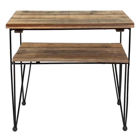 Clayre & Eef | Bijzettafel Bruin 38x26x36 cm | 65093