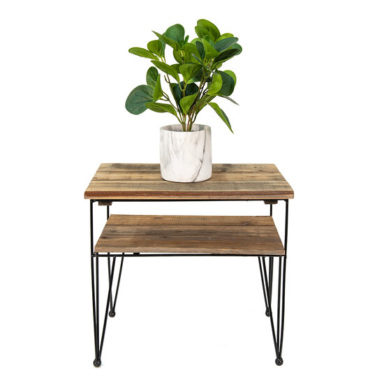 Clayre & Eef | Bijzettafel Bruin 38x26x36 cm | 65093
