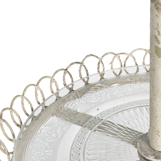 Clayre & Eef | Etagère 2 laags Wit ø 36x65 cm | 5Y0728