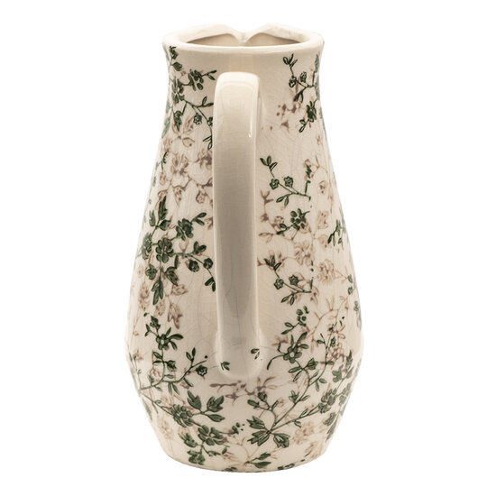 Clayre &amp; Eef   | Decoratieve Schenkkan Groen Beige 20x14x25 cm | 6CE1456M