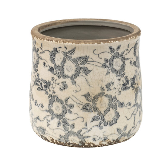 Clayre & Eef | Bloempot Binnen Grijs, Beige ø 14x14 cm | 6CE1459M