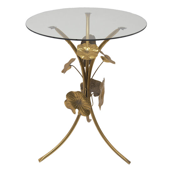 Clayre & Eef | Bijzettafel Goudkleurig ø 60x76 cm | 5Y1068