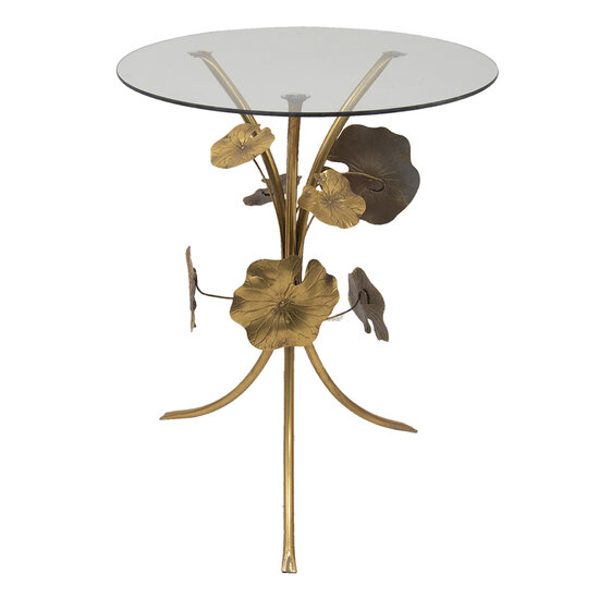 Clayre & Eef | Bijzettafel Goudkleurig ø 60x76 cm | 5Y1068