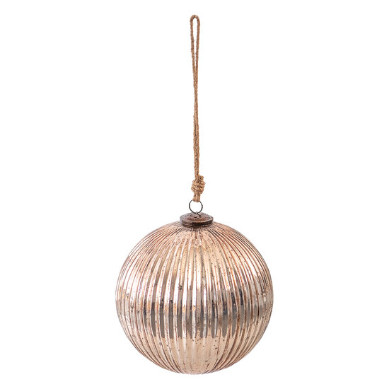 Clayre & Eef | Kerstbal XL Goudkleurig ø 20x20 cm | 6GL3889