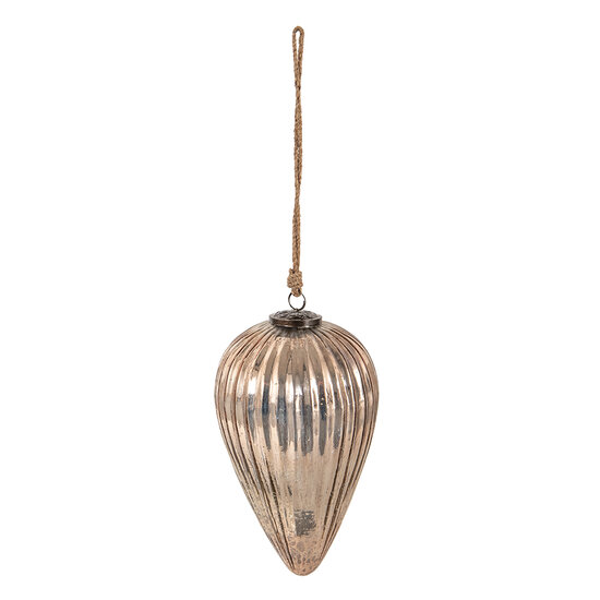 Clayre & Eef | Kerstbal XL Goudkleurig ø 15x26 cm | 6GL3892