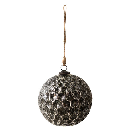 Clayre & Eef | Kerstbal XL Zwart ø 20x20 cm | 6GL3919