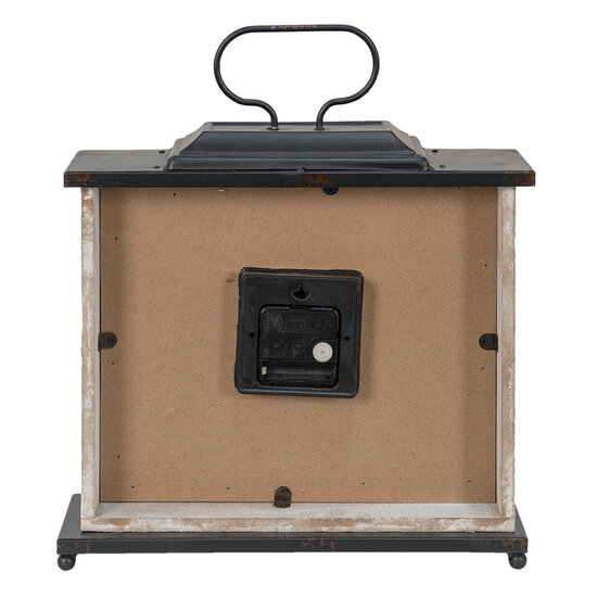 Clayre & Eef | Tafelklok Wit 36x10x32 cm / 1xAA | 6KL0768
