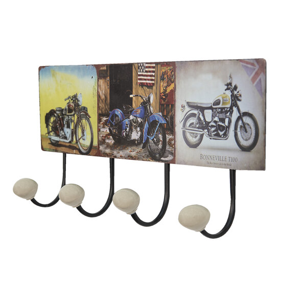 Clayre & Eef | Wandkapstok Bruin 40x7x18 cm | 6Y5015