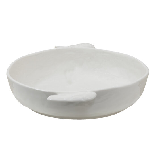 Clayre & Eef | Serveerschaal Wit 27x22x5 cm / 800 ml | WINPS