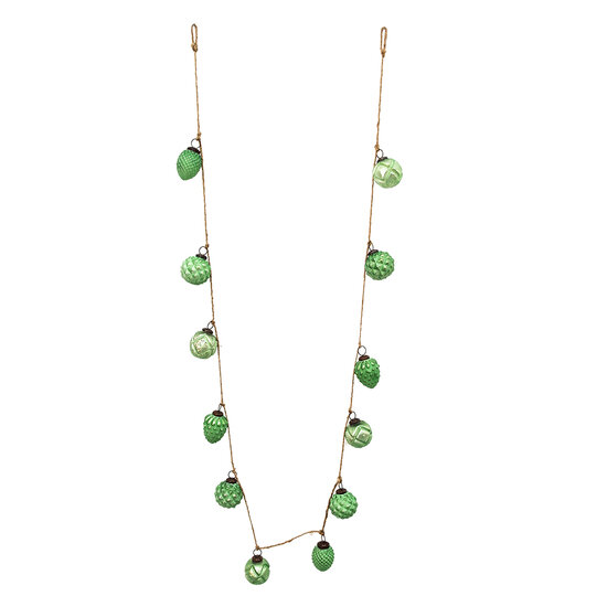 Clayre & Eef | Decoratie Hanger Groen, Bruin 190x5x8 cm | 6GL3705
