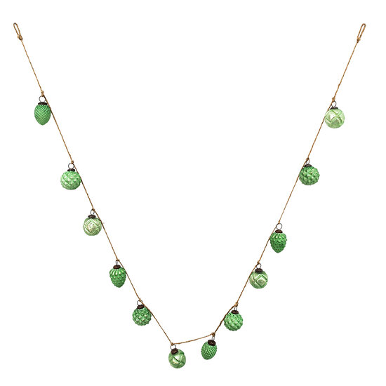 Clayre & Eef | Decoratie Hanger Groen, Bruin 190x5x8 cm | 6GL3705