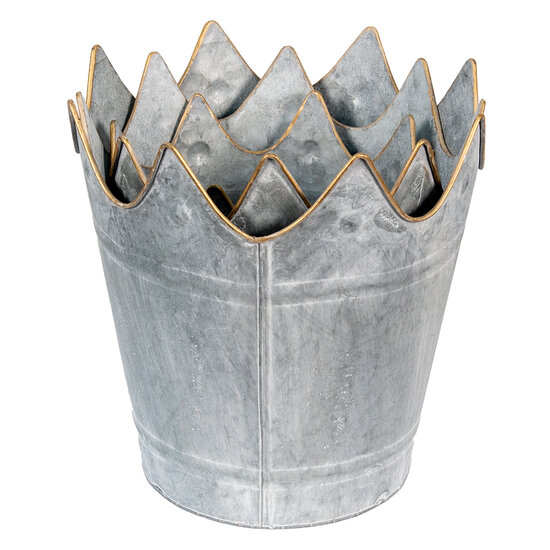 Clayre & Eef | Planthouder Grijs ø 29x29 / ø 26x27 / ø 22x24 cm | 6Y4875
